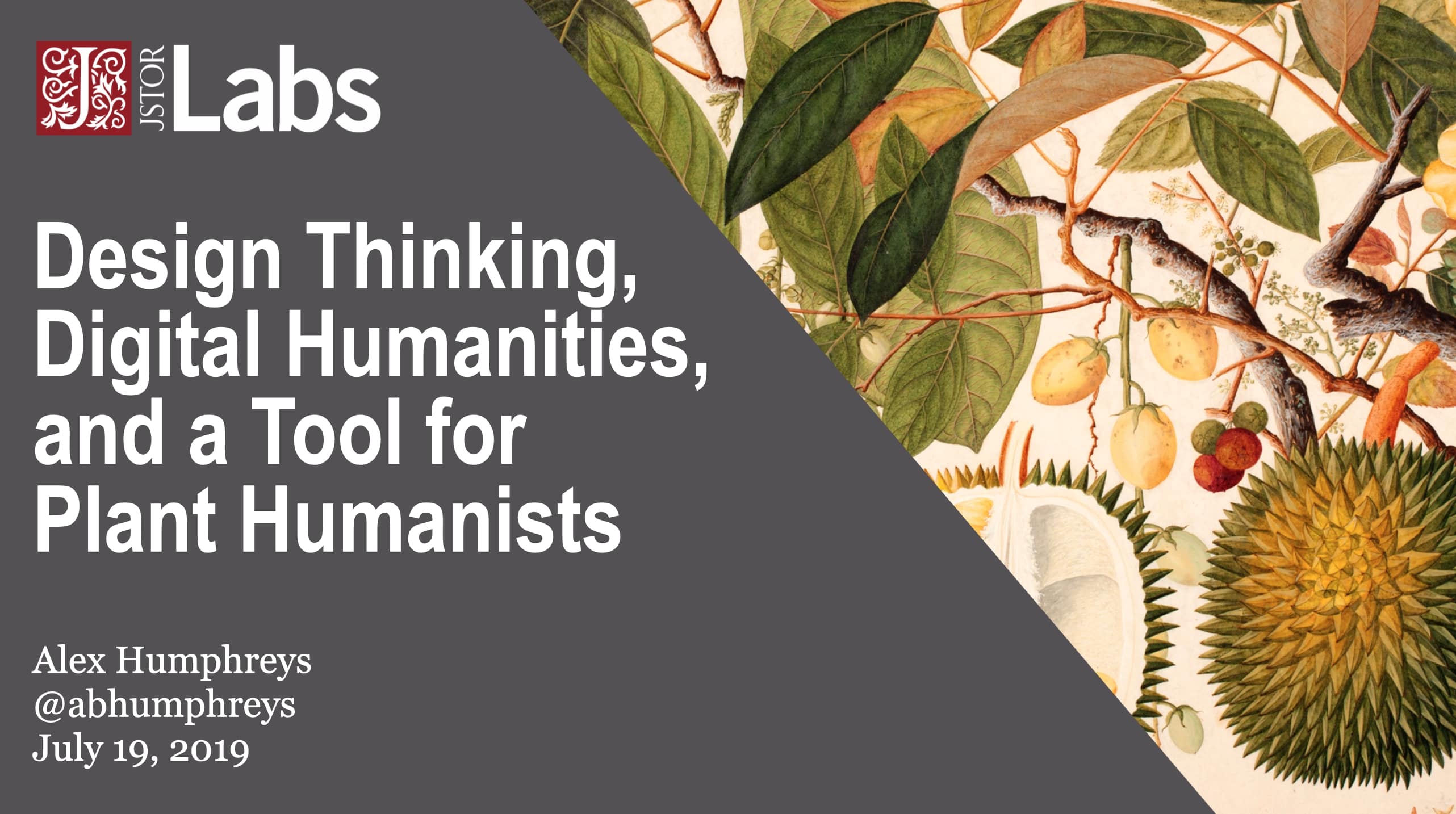 Design Thinking, Digital Humanities and a Tool for Plant Humanists