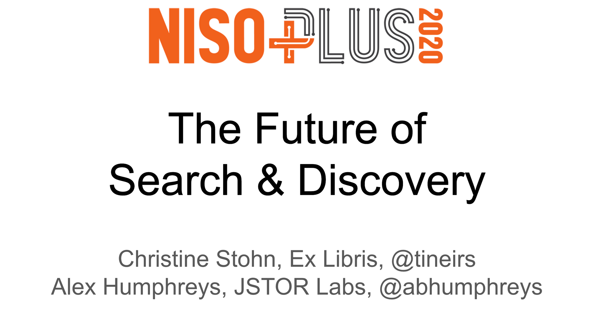 The Future of Search and Discovery